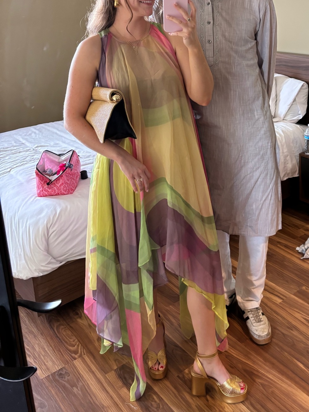 Siddartha Bansel Organza Tiered Dress